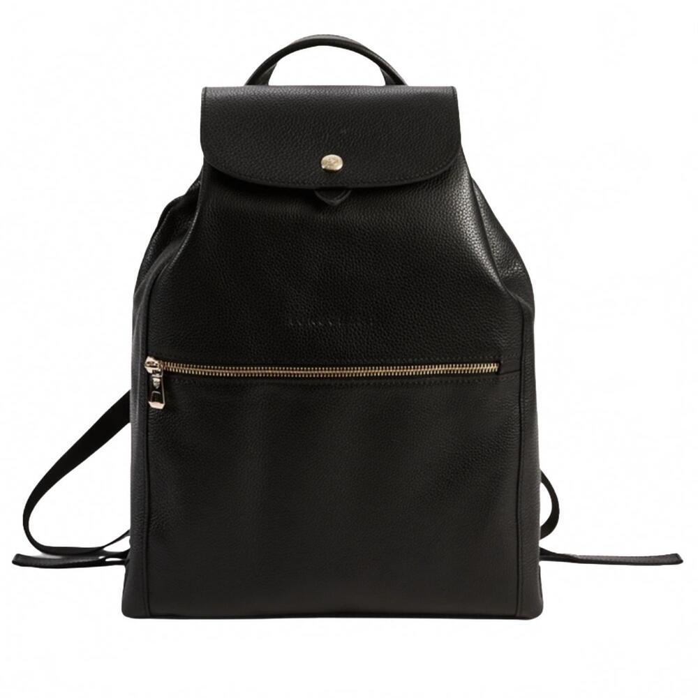NEW LONGCHAMP le foulonne leather backpack in black
